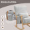 Homcom Silla Mecedora Gris 65 x 90 x 98 cm 3