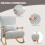 Homcom Silla Mecedora Gris 65 x 90 x 98 cm 4