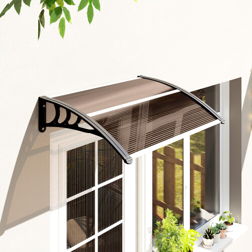 Outsunny Tejadillo de Protección Marrón 75 x 100 x 23 cm 1