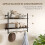 Homcom Estante de Pared Negro 80 x 24 x 65 cm 3