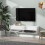 Homcom Mueble de TV Blanco 140 x 32 x 31 cm 2