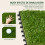 Outsunny Césped Artificial Verde 30 x 30 x 3 cm 2