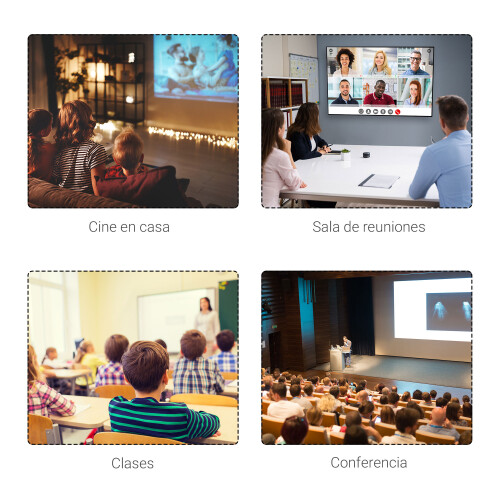 Homcom Pantalla de Proyector Blanco 244 x 183 cm 1