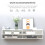 Homcom Mueble de TV Blanco 140 x 32 x 31 cm 4