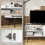 Homcom Mueble de TV Blanco 145 x 38 x 65 cm 6