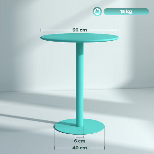 Homcom Mesa de Comedor Verde 60 x 60 x 72 cm 2
