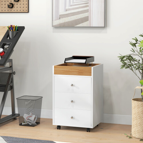 Homcom Cajonera de Oficina Blanco 43 x 40 x 66.5 cm 1