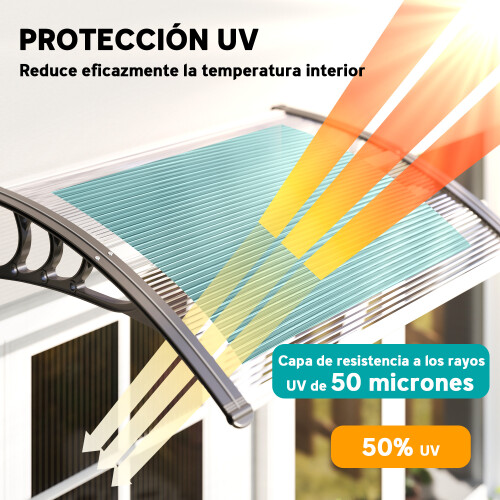 Outsunny Tejadillo de Protección Transparente 75 x 100 x 23 cm 1