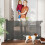 PawHut Barrera para Perro Gris 142 x 10 x 87 cm 2