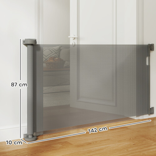 PawHut Barrera para Perro Gris 142 x 10 x 87 cm 2