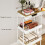 Homcom Carrito Auxiliar Blanco 45 x 29.5 x 117.5 cm 4