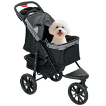 Cochecito para Mascota Gris 109.5 x 57.5 x 106.5 cm