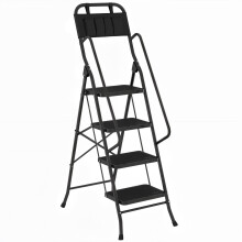 Escalera Plegable Negro 50 x 83 x 157.5 cm
