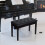 Homcom Taburete de Piano Negro 76 x 36 x 50 cm 2