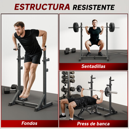 Soporte Barras Pesa Negro 87 x 65 x 158 cm 1