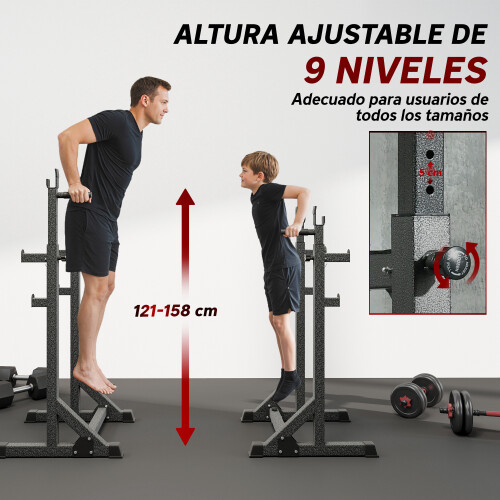Soporte Barras Pesa Negro 87 x 65 x 158 cm 2