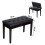 Homcom Taburete de Piano Negro 76 x 36 x 50 cm 3