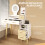 Homcom Tocador de Maquillaje Blanco 100 x 44 x 137 cm 5