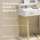 Homcom Tocador de Maquillaje Blanco 100 x 44 x 137 cm 6