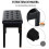 Homcom Taburete de Piano Negro 76 x 36 x 50 cm 4