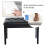 Homcom Taburete de Piano Negro 76 x 36 x 50 cm 5