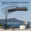 Outsunny Parasol Excéntrico Gris 247 x 247 x 256 cm 6