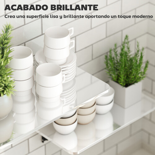 Homcom Mesas Plegables Pared Blanco 80 x 40 x 16.5 cm 2