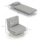 Homcom Sofá Cama Individual Gris 72 x 78 x 79 cm 3
