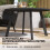 Outsunny Mesa de Café Negro 70 x 70 x 42 cm 6