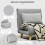 Homcom Sofá Cama Individual Gris 72 x 78 x 79 cm 4