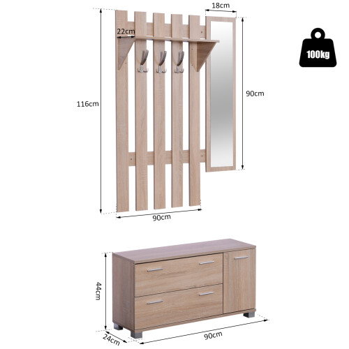 Homcom Mesa Centro Elevable Marrón 90 x 21.5 x 116 cm 2
