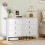 Homcom Cómoda para Dormitorio Blanco 120 x 40 x 78 cm 2