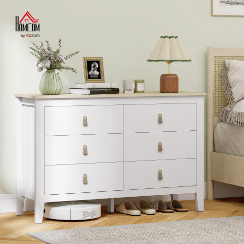 Homcom Cómoda para Dormitorio Blanco 120 x 40 x 78 cm 1