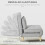 Homcom Sofá Cama Individual Gris 72 x 78 x 79 cm 5