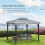 Outsunny Techo de Repuesto Gris 300 x 300 cm 3
