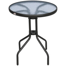 Mesa de Jardín Negro 60 x 60 x 70 cm