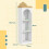 Librería Infantil Blanco 40 x 30 x 139.5 cm 3