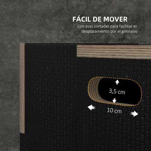 Cajón Pliométrico Negro 40.5 x 35.5 x 30.5 cm 2