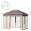 Outsunny Carpa Plegable Beige 405 x 340 x 285 cm 3