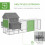 PawHut Gallinero Gris 310.5 x 149.5 x 149 cm 3