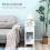 Homcom Mesa Auxiliar Blanco 60.5 x 32.5 x 70 cm 4