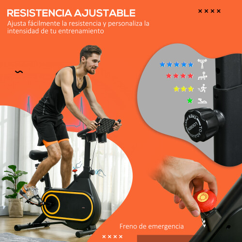 Bicicleta Estática Negro 93 x 48.5 x 112 cm 1