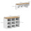 Homcom Muebles de Pasillo Blanco 75 x 30 x 50 cm 3
