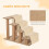PawHut Escalera para Perro Beige 60 x 35 x 44 cm 6