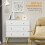 Homcom Cómoda con Cajone Blanco 80 x 30 x 80 cm 2