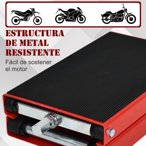 Durhand Plataforma Elevadora para Motocicleta Bicolor 41.5 x 23.5 x 37 cm 1