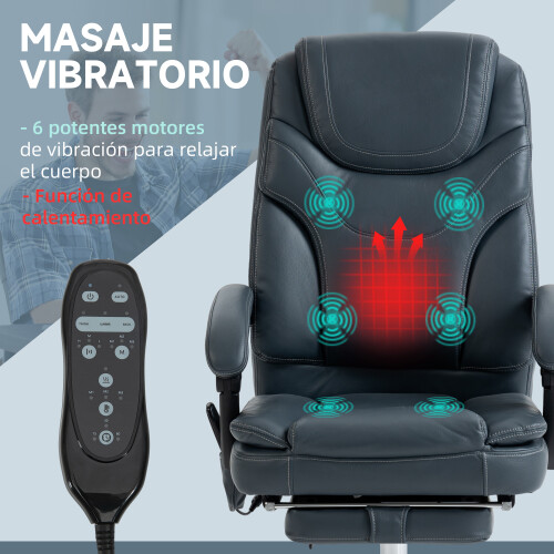 Vinsetto Silla de Masaje Gris 67 x 67 x 121 cm 1