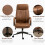 Vinsetto Silla de Oficina Marrón 65 x 71.5 x 122 cm 6