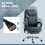 Vinsetto Silla de Masaje Gris 67 x 67 x 121 cm 5