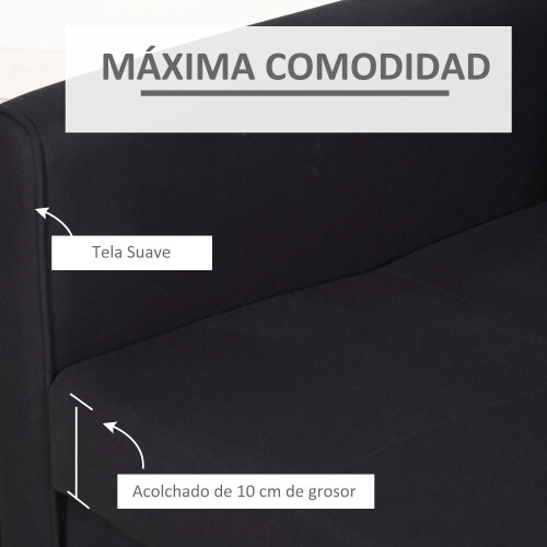 Homcom Sofá Cama Gris 152 x 101 x 81 cm 2